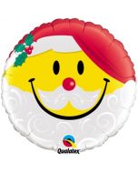 Folienballon Smiley Santa, ohne Helium/Ballongas