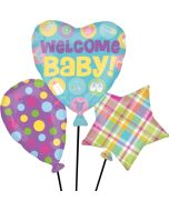 Großer Luftballon aus Folie, Welcome Baby