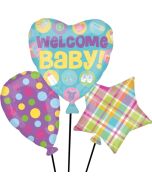 Großer Luftballon aus Folie, Welcome Baby