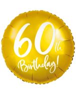 Luftballon zum 60. Geburtstag, Gold ohne Ballongas