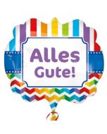 Luftballon Alles Gute, Shape, inklusive Helium