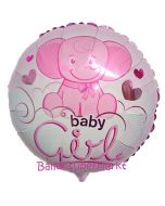 Baby Girl Elefant Luftballon aus Folie mit Helium