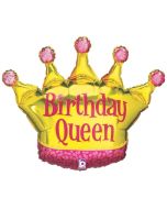 Birthday Queen Krone, Luftballon zum Geburtstag mit Helium Ballongas