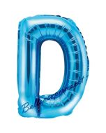 Luftballon Buchstabe D, blau, 35 cm