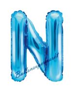 Luftballon Buchstabe N, blau, 35 cm