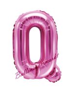 Luftballon Buchstabe Q, pink, 35 cm
