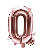 Luftballon Buchstabe Q, roségold, 35 cm