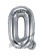 Luftballon Buchstabe Q, silber, 35 cm