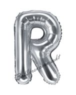 Luftballon Buchstabe R, silber, 35 cm
