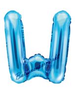 Luftballon Buchstabe W, blau, 35 cm