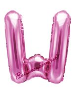 Luftballon Buchstabe W, pink, 35 cm
