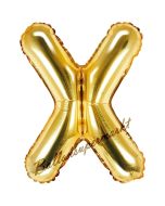 Luftballon Buchstabe X, gold, 35 cm
