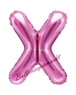 Luftballon Buchstabe X, pink, 35 cm