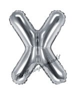 Luftballon Buchstabe X, silber, 35 cm