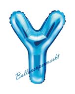 Luftballon Buchstabe Y, blau, 35 cm