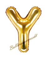 Luftballon Buchstabe Y, gold, 35 cm
