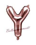 Luftballon Buchstabe Y, roségold, 35 cm