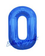 Großer Buchstabe O Luftballon aus Folie in Blau