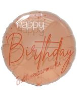 Happy Birthday Elegant Lush Blush, Luftballon aus Folie