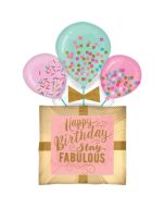 Luftballon, Fabulous Birthday Gift zum Geburtstag, ohne Helium