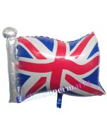 Union Jack Luftballon, Nationalflagge Großbritannien Folienballon ohne Helium-Ballongas