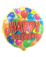 Folienballon Happy Birthday Ballonns, inklusive Helium