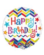 Birthday Star,  Happy Birthday, Luftballon zum Geburtstag mit Helium