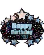 Cluster Luftballon aus Folie, Happy Birthday to You (ohne Helium)