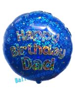 Geburtstags-Luftballon Happy Birthday Dad, ohne Helium-Ballongas