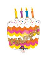 Happy Birthday Geburtstagsballon, Geburtstagstorte, Shape