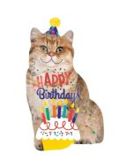 Happy Birthday Katze Luftballon zum Geburtstag mit Helium Ballongas