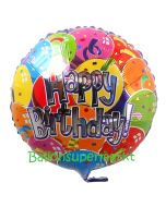 Lots of Balloons Happy Birthday, Luftballon zum Geburtstag mit Helium
