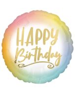 Happy Birthday Ombre & Gold, Luftballon zum Geburtstag mit Helium