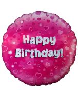Happy Birthday Pink, Luftballon zum Geburtstag mit Helium