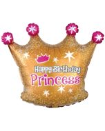 Happy Birthday Princess Krone, Folienballon zum Geburtstag