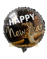 Silvester Luftballon, Silvester-Partydekoration, Folienballon mit Ballongas, Champagner