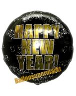Silvester Luftballon, Silvester-Partydekoration, Folienballon ohne Ballongas, Happy New Year Stars