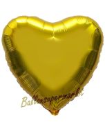 Luftballon aus Folie in Herzform, gold