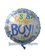 It's a Baby Boy Luftballon aus Folie ohne Helium