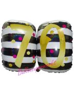 Luftballon Pink & Gold Milestone Birthday 70 zum 70. Geburtstag inklusive Helium
