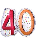Rainbow Birthday 40 ohne Helium