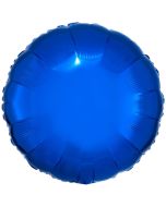 Rundluftballon Blau, 45 cm mit Ballongas Helium