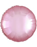 Runder Luftballon aus Folie, Hellrosa, 18"