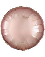 Runder Luftballon aus Folie, Rosegold, 18"