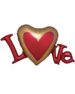 Luftballon aus Folie, Satin Infused Love ohne Helium