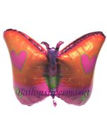 Schmetterling, Luftballon aus Folie inklusive Helium