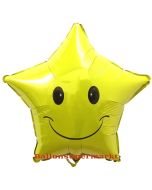 Folienballon Smiley Stern inklusive Helium