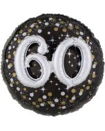 Folienballon Sparkling Celebration 60, ohne Helium zum 60. Geburtstag