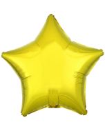 Sternballon aus Folie, Gelb, 45 cm, Folienballon mit Ballongas Helium