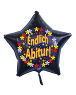 Endlich Abitur! Schwarzer Sternluftballon aus Folie